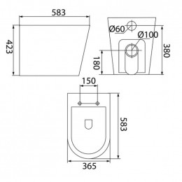 Унитаз приставной Iddis Calipso Rimless CALRDSEi26