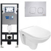Подвесной унитаз с инсталляцией Weltwasser Amberg 506 / Baarbach 004 GL-WT / Amberg RD-MT CR 10000006769 белый глянец
