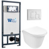 Подвесной унитаз с инсталляцией WeltWasser Marberg 507 / Telbach 004 GL-WT / MAR 507 SE GL-WT 10000011132 белый глянцевый