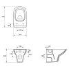 Подвесной унитаз с инсталляцией комплект Grohe 5 в 1 Carina Clean On 39888000