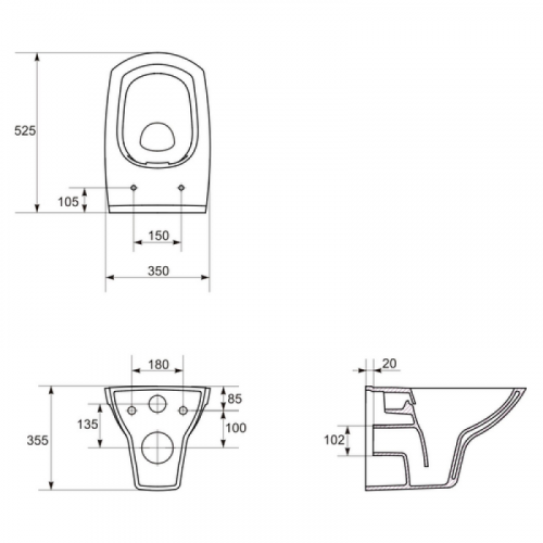 Подвесной унитаз с инсталляцией комплект Grohe 5 в 1 Carina Clean On 39888000