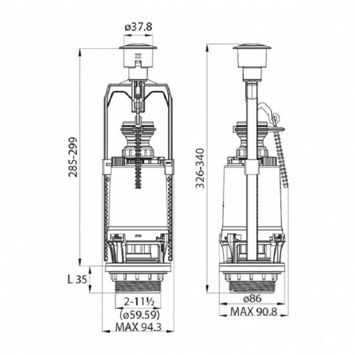 Одноуровневая арматура Iddis F012400-0004 с нижним подводом воды