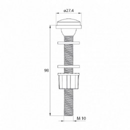 Одноуровневая арматура Iddis F012400-0004 с нижним подводом воды