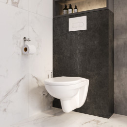 Унитаз с инсталляцией Vitra Normus 9773B003-7207 с сиденьем микролифт и клавишей белый глянец