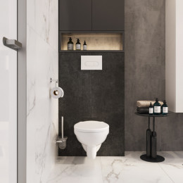 Унитаз с инсталляцией Vitra Normus 9773B003-7207 с сиденьем микролифт и клавишей белый глянец