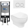 Подвесной унитаз с инсталляцией WeltWasser Amberg 497 / Erlenbach 004 GL-WT / Amberg RD-WT 10000006598 белый глянец