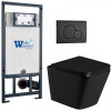 Подвесной унитаз с инсталляцией Weltwasser Marberg 507 / Gelbach 043 GL-BL / MAR 507 RD MT-BL 10000011960 черный глянцевый