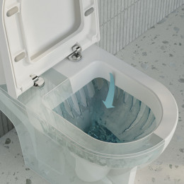 Унитаз-компакт Vitra Zentrum 9012B003-7209 с сиденьем микролифт белый