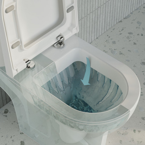 Унитаз-компакт Vitra Zentrum 9012B003-7209 с сиденьем микролифт белый