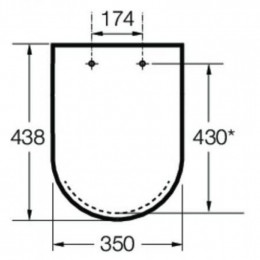 Крышка для унитаза Roca Debba Round Soft Close 801B2200B