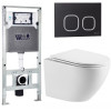 Подвесной унитаз с инсталляцией WeltWasser Amberg 506 ST / Merzbach 043 MT-WT / Amberg RD-BL 10000011425 белый матовый