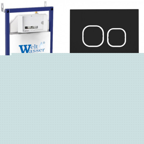 Подвесной унитаз с инсталляцией WeltWasser Bamberg 460 / Merzbach 041 XL MT-BL / Bamberg BL 10000012869 черный матовый