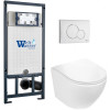 Подвесной унитаз с инсталляцией WeltWasser Marberg 507 / Merzbach 043 GL-WT / MAR 507 RD GL-WT 10000011315 белый глянцевый