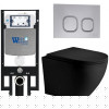 Подвесной унитаз с инсталляцией WeltWasser Amberg 497 / Merzbach 043 XL MT-BL / Amberg RD-CR 10000014108 черный матовый