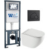 Подвесной унитаз с инсталляцией WeltWasser Marberg 410 / Merzbach 043 XL GL-WT / MAR 410 RD MT-BL 10000013799 белый глянцевый