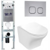 Подвесной унитаз с инсталляцией WeltWasser Amberg 350 ST / Odenbach 004 GL-WT / Amberg RD-CR 10000006564 белый глянцевый