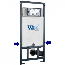 Подвесной унитаз с инсталляцией WeltWasser Marberg 410 / Erlenbach 004 GL-WT / MAR 410 SE MT-BL 10000010377 белый глянец