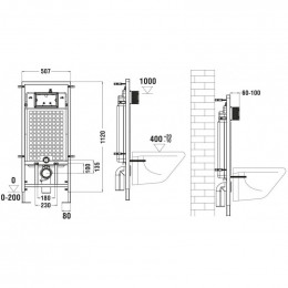 Подвесной унитаз с инсталляцией WeltWasser Marberg 410 / Erlenbach 004 GL-WT / MAR 410 SE MT-BL 10000010377 белый глянец