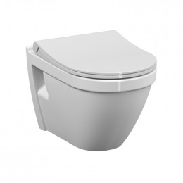 Унитаз с инсталляцией Vitra S50 9003B003-7203 с сиденьем микролифт и клавишей белый глянец
