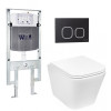Подвесной унитаз с инсталляцией Weltwasser Amberg 497 ST / Gelbach 043 GL-WT / Amberg RD-BL 10000011856 белый глянцевый