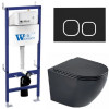 Подвесной унитаз с инсталляцией WeltWasser Bamberg 460 / Merzbach 043 MT-BL / Bamberg BL 10000012901 черный матовый