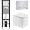 Подвесной унитаз с инсталляцией WeltWasser Amberg 350 / Nesenbach 004 GL-WT / Amberg RD-MT CR 10000012396 белый глянцевый