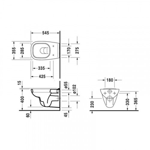 Унитаз Duravit D-Code 25350900002