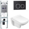 Подвесной унитаз с инсталляцией WeltWasser Amberg 350 ST / Kehlbach 004 GL-WT / Amberg RD-BL 10000006538 белый глянец