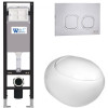 Подвесной унитаз с инсталляцией WeltWasser Amberg 350 / Jeckenbach 004 GL-WT / Amberg RD-MT CR 10000012346 белый глянец