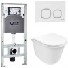 Подвесной унитаз с инсталляцией WeltWasser Amberg 506 ST / Telbach 004 GL-WT / Amberg RD-WT 10000006942 белый глянцевый