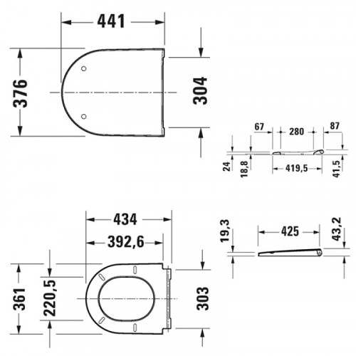 Сиденье для унитаза Duravit D-Neo 0021690000 белое