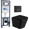 Подвесной унитаз с инсталляцией Weltwasser Marberg 410 / Gelbach 043 GL-BL / MAR 410 SE MT-BL 10000011956 черный глянцевый