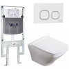 Подвесной унитаз с инсталляцией WeltWasser Amberg 497 ST / Hofbach 041 GL-WT / Amberg RD-WT 10000011655 белый глянец