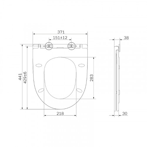 Сиденье для унитаза Am.Pm Awe C117853WH с микролифтом