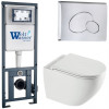 Подвесной унитаз с инсталляцией WeltWasser Marberg 410 / Merzbach 043 XL GL-WT / MAR 410 RD-CR 10000013800 белый глянцевый