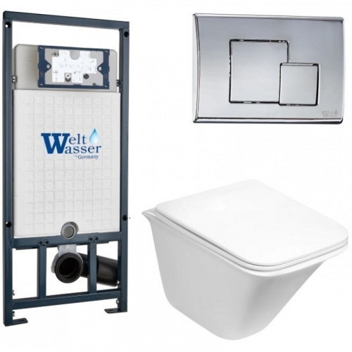 Подвесной унитаз с инсталляцией WeltWasser Marberg 507 / Rotbach 004 GL-WT / MAR 507 SE 10000006985 белый глянцевый