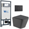 Подвесной унитаз с инсталляцией Weltwasser Marberg 507 / Gelbach 043 MT-GR / MAR 507 RD MT-BL 10000012044 серый матовый
