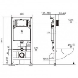 Подвесной унитаз с инсталляцией Weltwasser Amberg 506 / Baarbach 004 GL-WT / Amberg RD-CR 10000006768 белый глянец