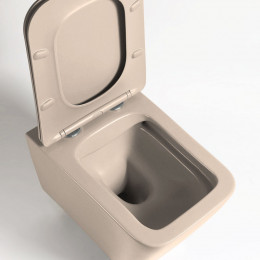 Унитаз подвесной Vincea Q-Line VT1-12MC с сиденьем soft-close капучино матовый