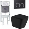 Подвесной унитаз с инсталляцией Weltwasser Amberg 497 ST / Gelbach 043 MT-BL / Amberg RD-BL 10000011980 черный матовый