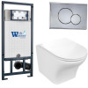 Подвесной унитаз с инсталляцией WeltWasser Marberg 507 / Odenbach 004 GL-WT / MAR 507 RD-CR 10000006982 белый глянцевый
