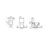 Унитаз-компакт Vitra Zentrum 9824B003-7219 с сиденьем микролифт белый