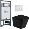 Подвесной унитаз с инсталляцией Weltwasser Marberg 507 / Gelbach 043 GL-BL / MAR 507 SE GL-WT 10000011962 черный глянцевый