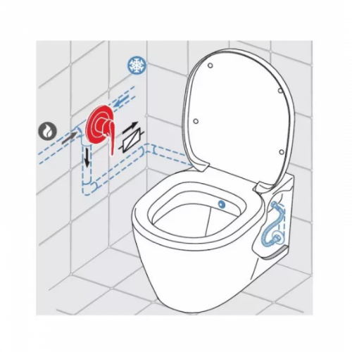 Унитаз Creavit TP Decor TP325, подвесной, с функцией биде, декор цветы
