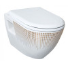 Унитаз Creavit TP Decor TP325, подвесной, с функцией биде, декор цветы