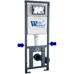 Подвесной унитаз с инсталляцией WeltWasser Marberg 410 / Baarbach 004 GL-WT / MAR 410 RD-CR 10000006463 белый глянец