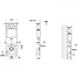 Подвесной унитаз с инсталляцией WeltWasser Marberg 410 / Baarbach 004 GL-WT / MAR 410 RD-CR 10000006463 белый глянец