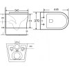 Унитаз с инсталляцией Aquanet Roll-W/886668SLOO 316711 белый