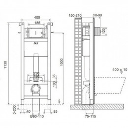 Унитаз с инсталляцией Aquanet Roll-W/886668SLOO 316711 белый