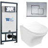 Подвесной унитаз с инсталляцией WeltWasser Marberg 507 / Odenbach 004 GL-WT / MAR 507 SE-CR 10000006981 белый глянцевый
